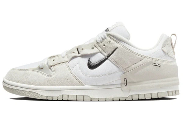 Nike Dunk Disrupt 2 Замша Текстиль Перерабатываемый материал Низкие кеды для скейтбординга Женские Серый Белый