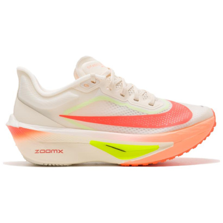 Nike Zoom Fly 6 Дышащий Низкий Топ ZOOMX Тренировочные Гоночные Беговые Кроссовки Женские Белый Оранжевый