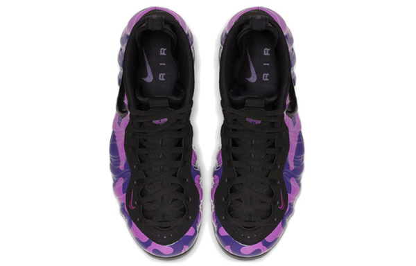 Nike Foamposite Pro Фиолетовый CAMO MID Топ Винтажные баскетбольные кроссовки Унисекс Камуфляжный фиолетовый