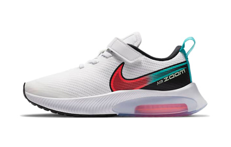 Nike Air Zoom Arcadia Амортизация Низкие Беговые Кроссовки Белый Красный Синий Детские Возраст 3-7 лет