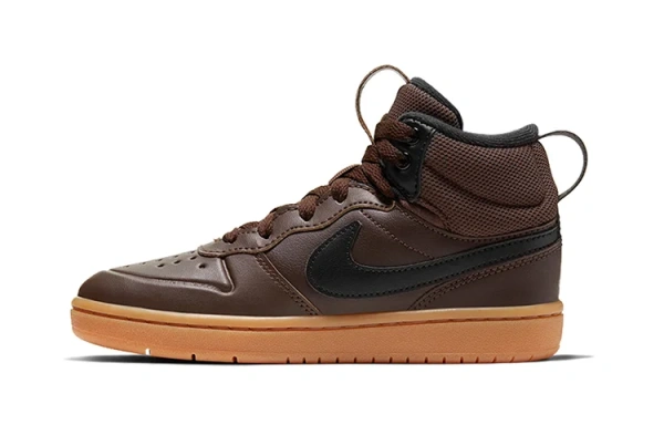 Nike Fly By Mid 2 MID 2 Boo Противоскользящий Амортизация Высокий Топ Детские Скейтбординги Темная Умбра