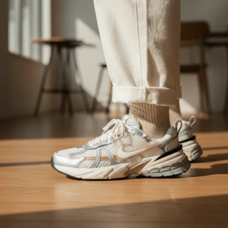 Nike V2K Run Сетка Текстиль Амортизация Противоскользящий Устойчивый к истиранию Низкий Топ