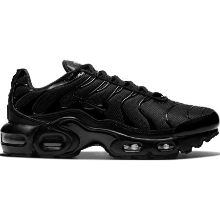 Nike Air Max Plus Устойчивые к истиранию низкие детские беговые кроссовки черного цвета