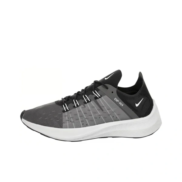 Nike EXP X14 Ткань Дышащий Низкий Верх ТРЕНИРОВОЧНАЯ БЕГОВАЯ Обувь Мужская Черная Серый