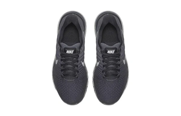Nike Air Max 2017 Амортизация Износостойкий Низкий Топ Детские Беговые Кроссовки Черный Серый Подростки