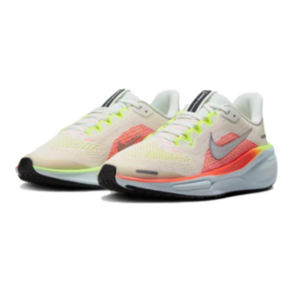 Nike Pegasus 41 Противоскользящие Устойчивые к истиранию Низкие Детские Беговые Кроссовки Белый Зеленый Унисекс