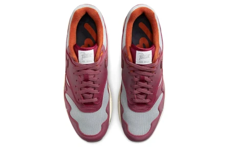 Patta X Nike Air Max 1 Амортизация Дышащий Низкий Верх Повседневные Беговые Кроссовки Унисекс Красный