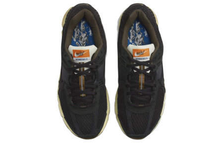 Nike Zoom Vomero 5 Дышащий Низкий Топ Повседневные Тренировки Городской Коммутирующие Беговые Кроссовки Женские Черные