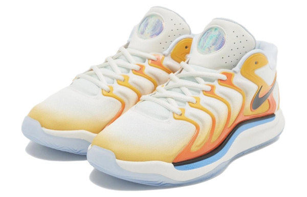 Nike KD 17 Low Топ Баскетбольные кроссовки Мужской Оранжевый Белый Черный Азиатская версия