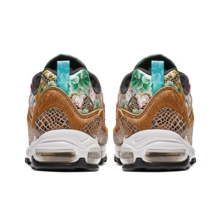Nike Air Max 98 Кожа Низкий Верх Амортизирующая Повседневная Беговая Кроссовка Унисекс Коричневый Красный