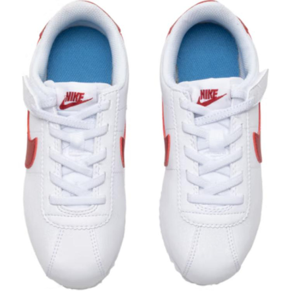 Nike Cortez EasyOn Low Топ Детская Обувь для Повседневной Носки Белый Красный Возраст 3-7 Лет