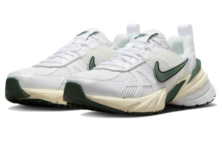 Nike V2K Run Износостойкий Дышащий Легкий Низкий Топ Повседневные Городские Беговые Кроссовки Женские Белый Зеленый