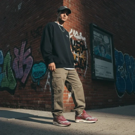 Patta X Nike Air Max 1 Амортизация Дышащий Низкий Верх Повседневные Беговые Кроссовки Унисекс Красный