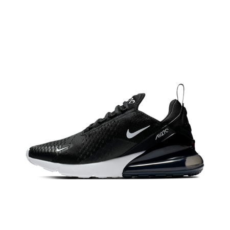 Nike Air Max 270 Износостойкий Дышащий Низкий Топ Воздушная Подушка Повседневные Беговые Кроссовки Женские Черный Белый