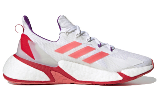 Adidas X9000l4 Ткань Амортизация Противоскользящие Дышащие Низкие Повседневные Беговые Кроссовки Женские Белые Красные