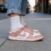 Nike Dunk 'Розовый Шепот' Кожа Винтаж Противоскользящие Устойчивые к Износу Легкие Низкие Кроссовки для Скейтбординга