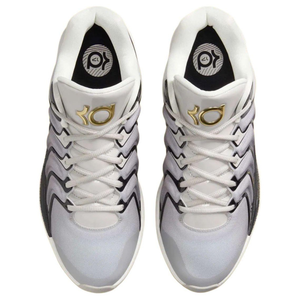Nike KD 17 Противоскользящие устойчивые к истиранию низкие баскетбольные кроссовки унисекс черный серый