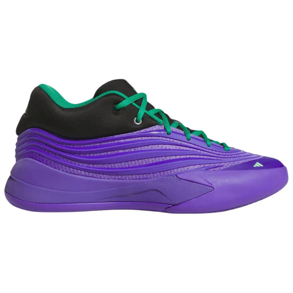 Adidas Dame 10 Противоскользящие Устойчивые к истиранию Низкие Баскетбольные Кроссовки Мужские Фиолетовые Черные