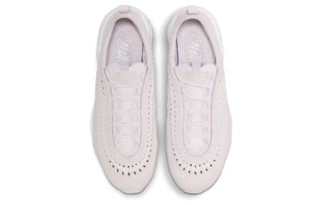 Nike Air Max 97 Vintage Устойчивые к истиранию Дышащие Низкие Повседневные Беговые Кроссовки Женские Розовые Белые Серые