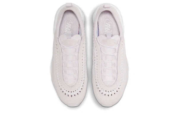 Nike Air Max 97 Vintage Устойчивые к истиранию Дышащие Низкие Повседневные Беговые Кроссовки Женские Розовые Белые Серые