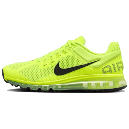 Nike Air Max 2013 Дышащая Поддержка Низкий Верх Бег на длинные дистанции Спринт Беговые кроссовки Унисекс Желтый