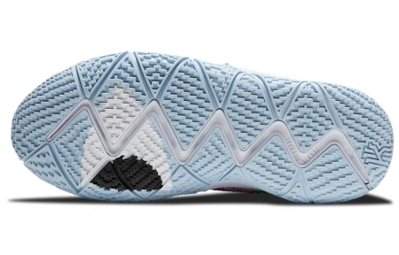 Nike Kybrid S2 'What The' Устойчивые к истиранию MID Детские Баскетбольные Кроссовки Черный Желтый Красный