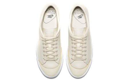 Nike Blazer Slip-Resistant Амортизация Устойчивость к износу Низкие Кроссовки для скейтбординга GS Бежевые