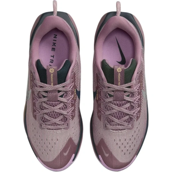 Nike Pegasus Trail 5 Удобные Устойчивые к истиранию Низкие Кроссовки для Беговых Занятий Детские Красные Сливовые