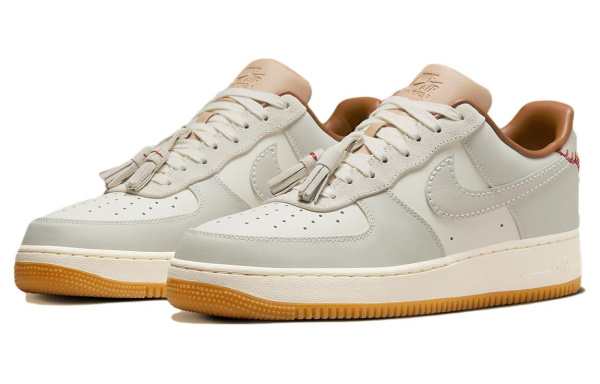 Nike Air Force 1 Low Топ Скейтборд Кроссовки Мужские Бежевый Хаки