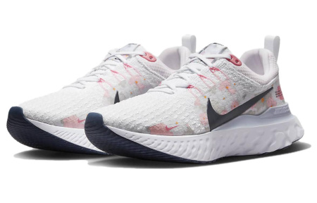 Nike React Infinity Run Flyknit 3 Low Топ Повседневные беговые кроссовки Женские Белые