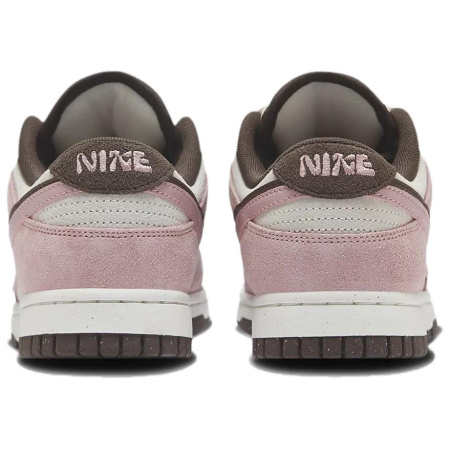 Nike Dunk Low Double Swoosh Кожа Амортизация Низкие Кроссовки для скейтбординга Женские Розовые