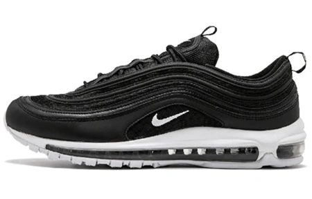 Nike Air Max 97 Амортизация Низкие Повседневные Беговые Кроссовки Унисекс Черный Белый