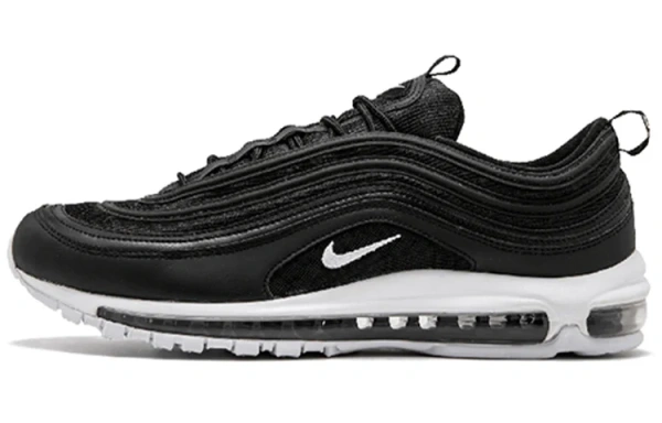 Nike Air Max 97 Амортизация Низкие Повседневные Беговые Кроссовки Унисекс Черный Белый