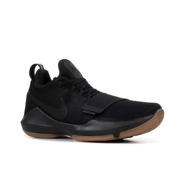 Nike PG 1 'Черный Gum' EP Павл Джордж Ткань Амортизация Противоскользящие Низкие Баскетбольные Кроссовки для Игры