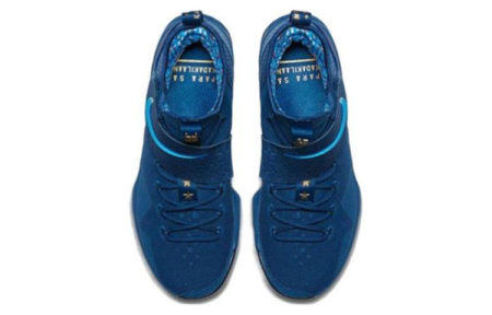 Nike Lebron 14 Agimat Anti-Slip Легкие Высокие Баскетбольные Кроссовки Мужские Темно-Синие