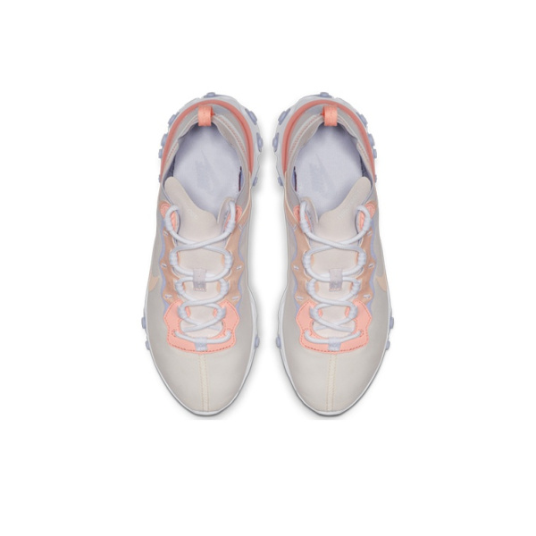 Nike React Element 55 Ткань Амортизация Низкий Топ Повседневные Беговые Кроссовки Женские Вишневый Цветок Розовый