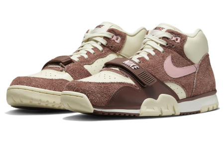 Nike Air Trainer 1 MID Топ Кроссовки для тренировок Унисекс Коричневый Розовый Белый