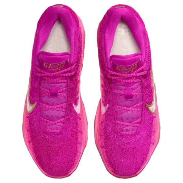 Nike GT Hustle 3 Удобные и Легкие Баскетбольные Кроссовки MID Унисекс Розовые Фиолетовые
