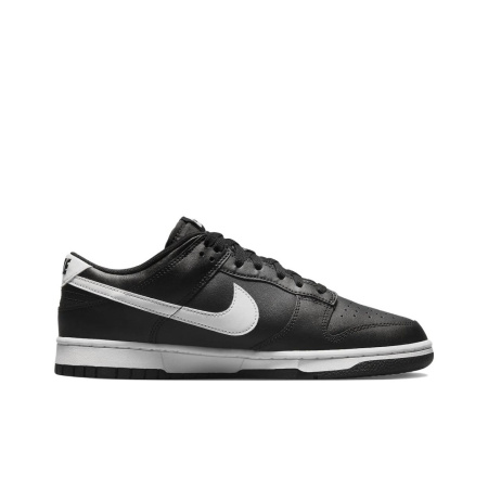 Nike Dunk кожа низкий топ скейтборд обувь мужская черная