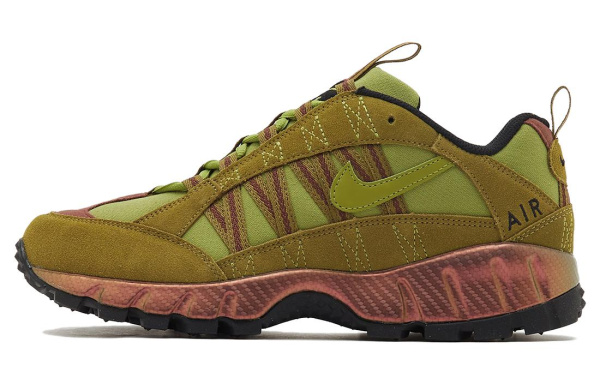 Nike Air Humara противоскользящая низкая повседневная обувь унисекс оливково-зеленого цвета