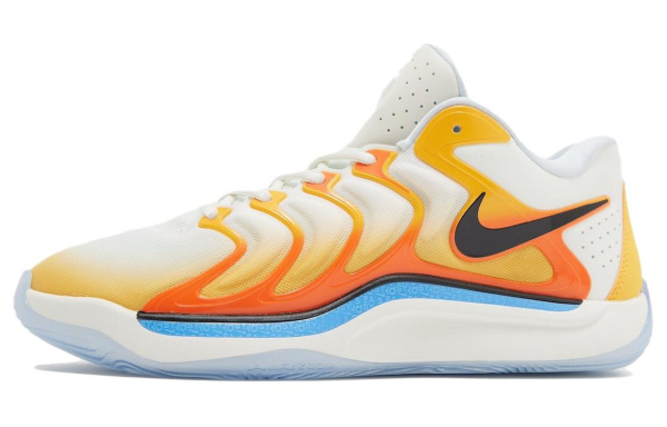Nike KD 17 Low Топ Баскетбольные кроссовки Мужской Оранжевый Белый Черный Азиатская версия