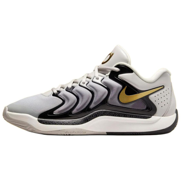Nike KD 17 Противоскользящие устойчивые к истиранию низкие баскетбольные кроссовки унисекс черный серый