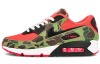 Nike Air Max 90 Low Топ Амортизирующие Беговые Кроссовки Унисекс Черный Красный