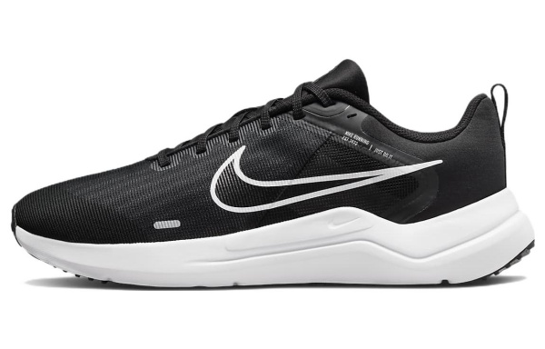 Nike Downshifter 12 Slip-on Устойчивый к истиранию Дышащий Низкий Топ Повседневные Беговые кроссовки Мужские Черные