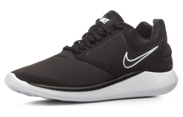 Nike Lunarsolo Амортизация и Дышащий Низкий Топ Беговые кроссовки Мужские Черный Белый