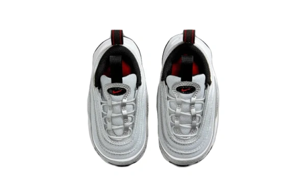 Nike Air Max 97 Амортизация Износостойкий MID Топ Обувь для малышей Серый Белый Для младенцев и малышей