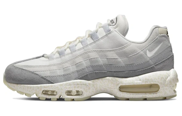 Nike Air Max 95 Винтаж Низкие Беговые Кроссовки Унисекс Белые Серые