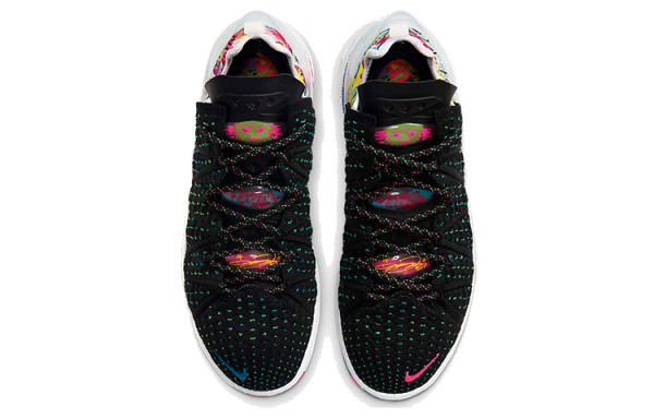 Nike Lebron 18 Low Топ Баскетбольные кроссовки Унисекс Черный Белый Розовый Азиатская версия