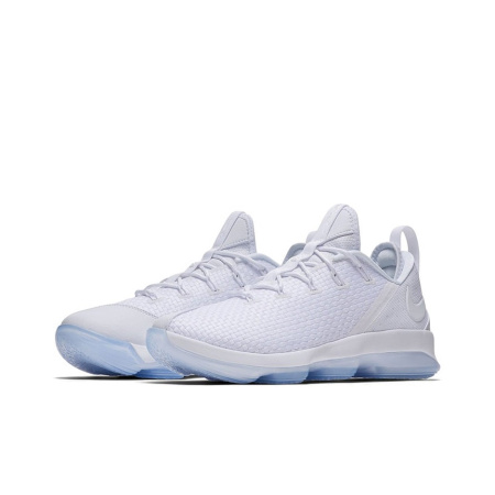 Nike Lebron 14 Амортизация Поддержка Низкий Верх Баскетбольные Кроссовки для Игры Мужские Белые