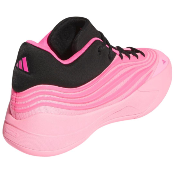 Adidas Dame 10 противоскользящие устойчивые к истиранию низкие баскетбольные кроссовки унисекс розовые черные